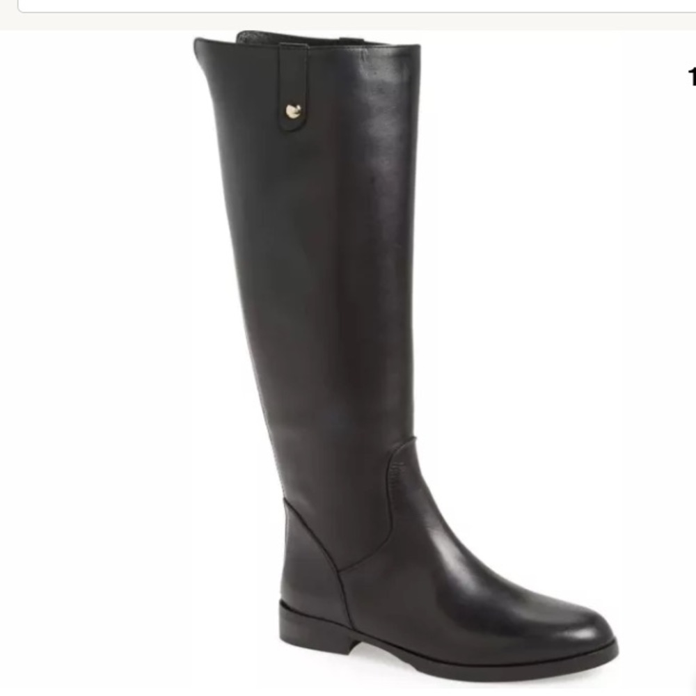 Charles david black leather riding boots